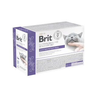 Brit VD Cat Pouch fillets in Gravy Gastrointest 12x85g