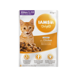 Iams Cat Kitten kuře v omáčce kapsa 85g