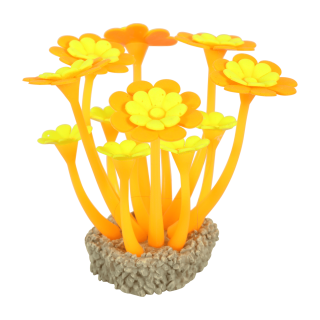 Akvarijní dekorace FLOWERS 2 oranžová/žlutá Zolux