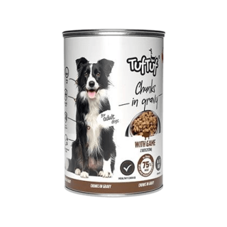 Tuf Tuf Dog Kousky masa se zvěřinou v omáčce konz.415g