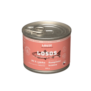 Louie Dog konz. Losos s rakyt.špenátem,prebiotiky 200g