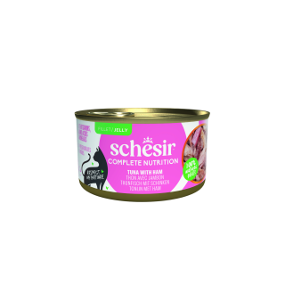 Schesir Cat konz.Compl.Nutrit.Tuňák+šunkou želé 85g