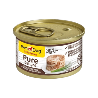 Gimdog Pure Delight konz. kuře s hovězím 85g