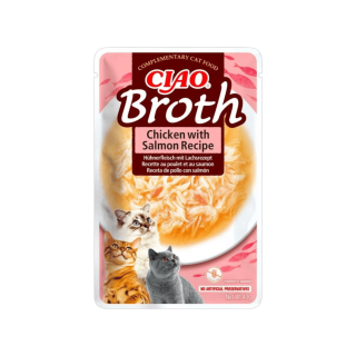 Churu Cat Broth Chicken with Salmon Recipe 40g