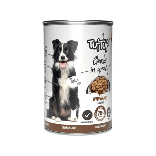 Tuf Tuf Dog Kousky masa se zvěřinou v omáčce konz.415g