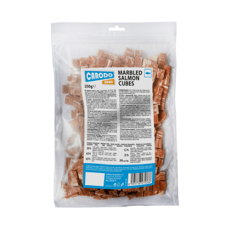 CARODO Dog poch. Kousky z mramorovaného lososa 250g