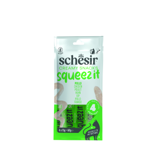 Schesir Cat kapsa Squeez It Kuře krém 4x15g