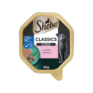 Sheba vanička Classics s lososem 85g