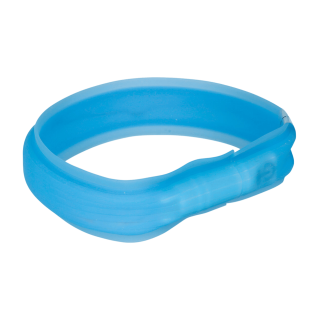 Obojek USB svítící plochý L-XL 70cm/30mm, modrý