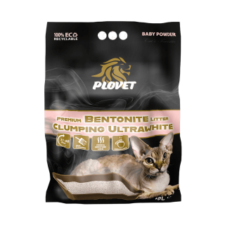 Podestýlka Plovet Ultrawhite Bentonite Baby Powder 10l