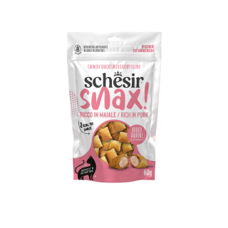Schesir Cat Snax! pochoutka Vepřové polštářky 60g