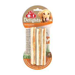 Pochoutka 8in1 Delights Chicken Sticks 3ks
