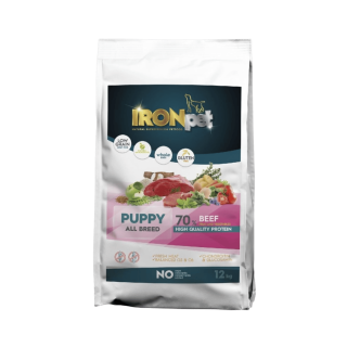 IRONpet Dog Puppy All Breed Beef 12kg