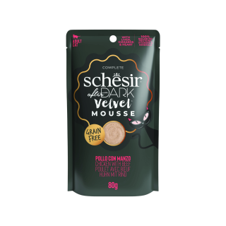 Schesir Cat kapsa After Dark Velv.Mousse kuře/hově.80g