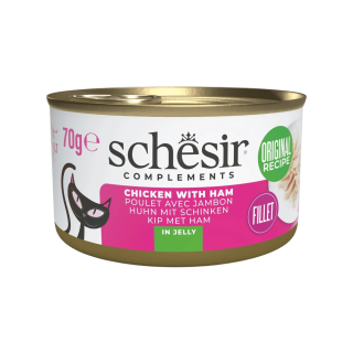 Schesir Cat konz. Adult kuře/šunka 70g