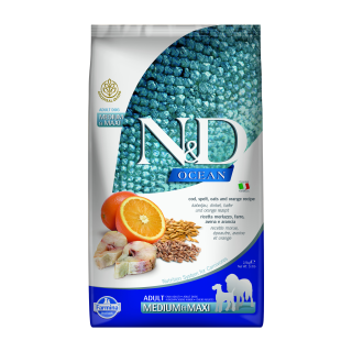 N&D OCEAN DOG LG Adult M/L Codfish & Orange 2,5kg