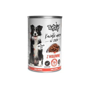 Tuf Tuf Dog Kousky masa s hovězím v omáčce konz.415g