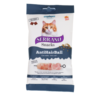 Serrano Snack for Cat-Chicken-AntiHairball 50g