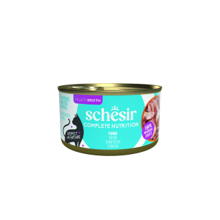 Schesir Cat konz.Compl.Nutrition Tuňák vývar 85g