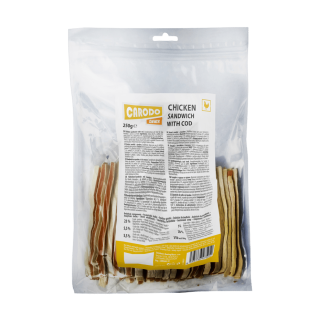 CARODO Dog poch. Kuřecí sendvič s treskou 250g
