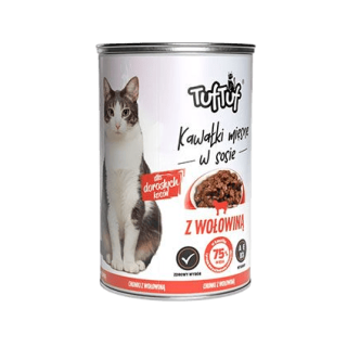 Tuf Tuf Cat Kousky masa s hovězím konz. 415g