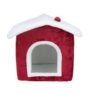 Vánoční pelech-domek Xmas NEVIO plyš 35x45x48cm TR