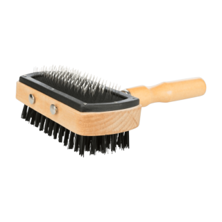 Kartáč dřevěný s drátky oboustr. žíně pes 18/10cm TR