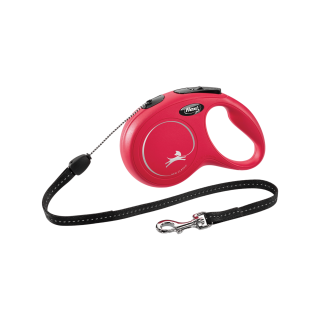 Vodítko FLEXI Classic New S lanko 8m/12kg červená