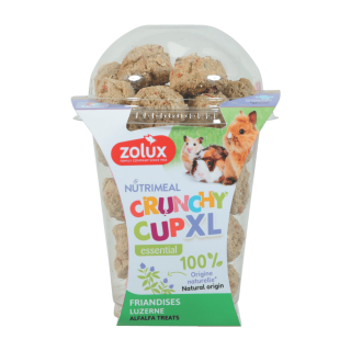 Pochoutka CRUNCHYCUP XL vojtěška 190g Zolux