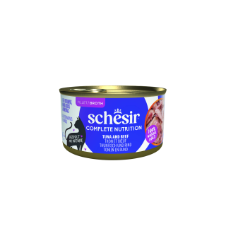 Schesir Cat konz.Compl.Nutrit.Tuňák+hovězí želé 85g