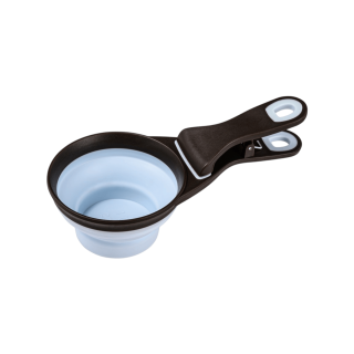 Odměrka na krmivo SILICONE s klipem, modrá M Zolux
