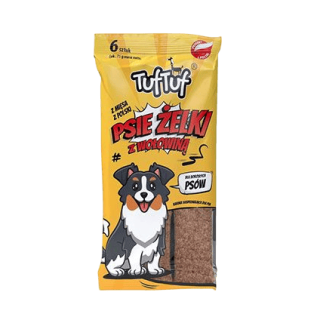 Tuf Tuf Dog Želé proužky s vepřovým masem 6ks
