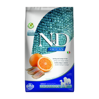 N&D OCEAN DOG Adult M/L Herring & Orange 2,5kg