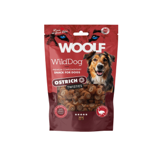 WOOLF WildDog poch. Twisties Ostrich&Cod 100g