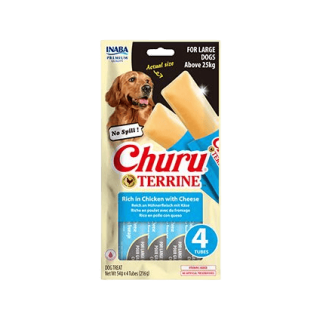 Churu Dog Terrine kuřecí se sýrem plemena L 4x54g