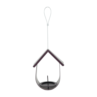 Krmítko venk. BUDKA na loj.koule kov fialová Zolux