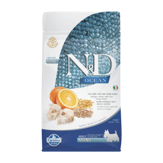 N&D OCEAN DOG LG Adult Mini Codfish & Orange 800g