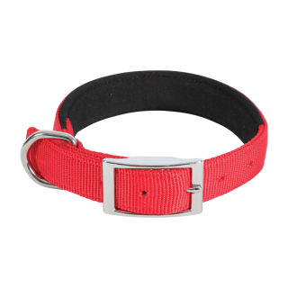 Obojek pes SOFT NYLON červený 25mm/65cm Zolux