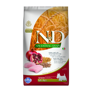 N&D LG DOG Senior Mini Chicken & Pomegranate 2,5kg