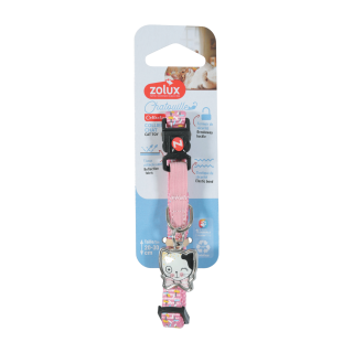 Obojek kočka CHATOUILLE s přívěskem růžová Zolux