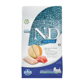 N&D OCEAN DOG Adult Mini Salmon & Cod & Melon 800g