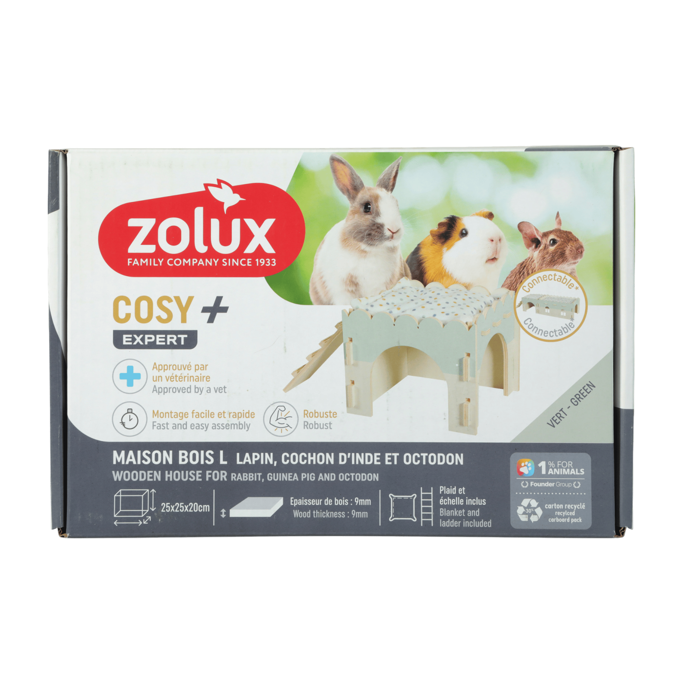 Domeček COSY dřevěný králík 9mm Zolux