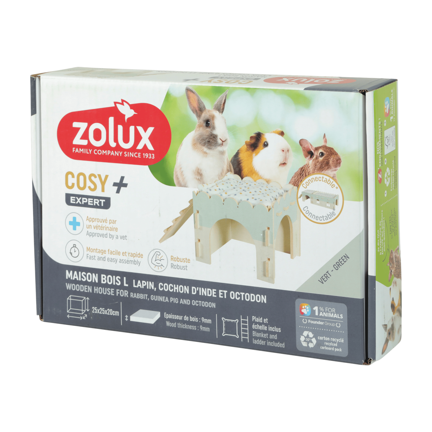 Domeček COSY dřevěný králík 9mm Zolux